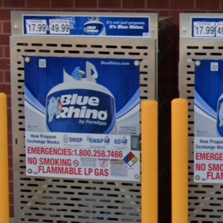 STL file HO Scale LP Gas Tank Exchange Cage for Model Railroad Blue